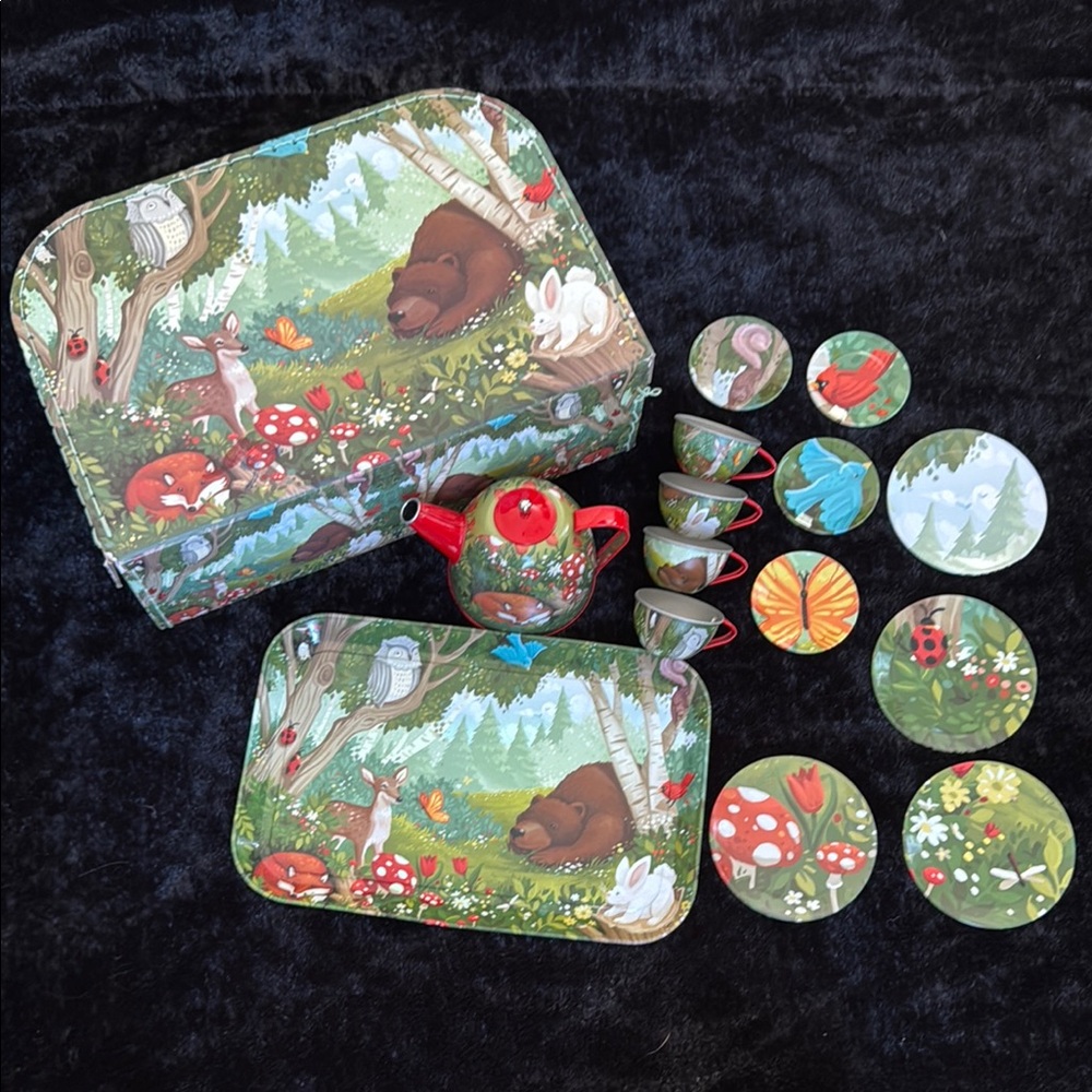 Woodland Tea Set with Forest Animals